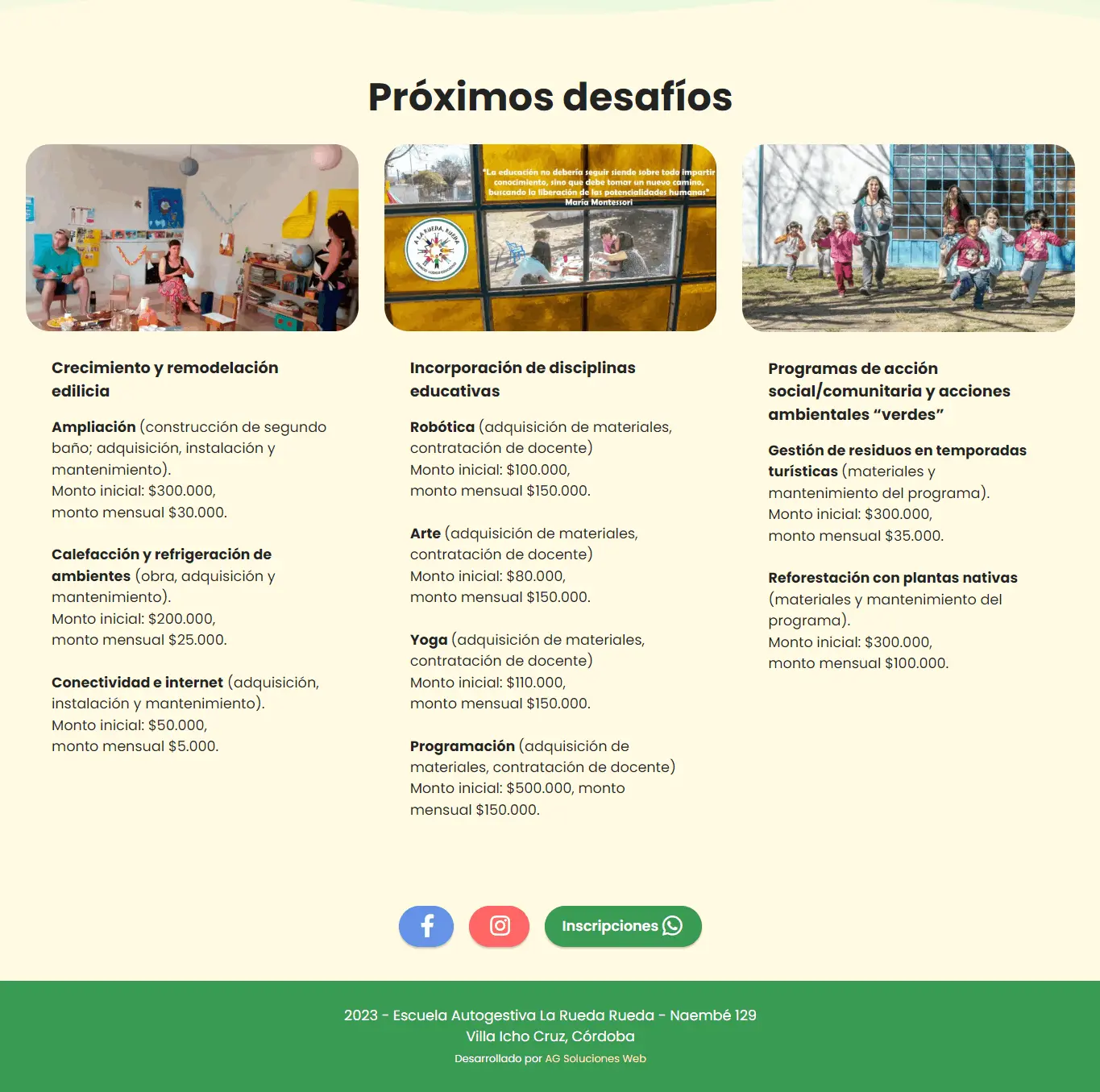 Diseño web AG Soluciones Web